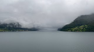 4K Norway Nordfjord and Innvikfjorden at sunrise in June [upl. by Plusch]