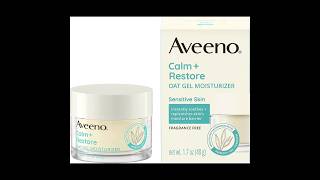 Aveeno CalmRestore Oat Gel Facial Moisturizer for SensitiveSkinGel Cream with PrebioticOat aveeno [upl. by Ezechiel]