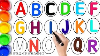 ABCD writing practice Learn ABCD Alphabets and number Counting 123 ABCDLEARNING1 [upl. by Eatnuahc]