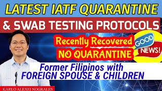 QUARANTINE UPDATE IN PHILIPPINES TODAY  IATF GUIDELINES FOR TRAVEL LATEST  NEW PROTOCOLS [upl. by Radman]