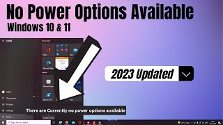 How to Fix quotThere are Currently No Power Options Availablequot 2024 NEW [upl. by Retniw175]