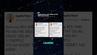 RTX 5000 Specs Leaked RTX 5090 and RTX 5080 Specs Leaked🚨 shorts [upl. by Ecam974]