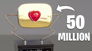 50 MILLION  CUSTOM RUBY YouTube Play Button [upl. by Myo180]