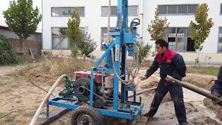 Portable hydraulic water well drilling rig HF260D100 [upl. by Rhu]