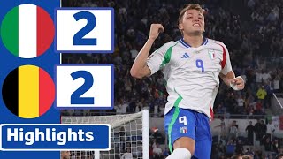 Italy vs Belgium 22  All Goals amp Highlights  2024 [upl. by Yeltrab103]