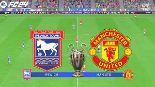 FC 24  Ipswich Town vs Manchester United  UEFA Champions League  PS5™ Full Gameplay [upl. by Aleetha]