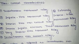 Time current characteristics of Overcurrent relay [upl. by Ylrebme]