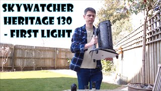 Which first telescope under £150 200 Skywatcher Heritage AWB Onesky 130 Video 2 First Light [upl. by Sandry]