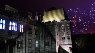 Alton Towers Fireworks  Viewed from Alton Castle Staffordshire  Pugin After Dark [upl. by Thirza538]