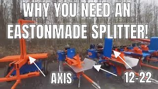 I WENT TO THE EASTONMADE WOOD SPLITTER FACTORY  TOUR REVIEW DEMO EASTONMADE AXIS 1222 2228 [upl. by Hahseram]