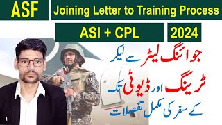 ASF joining letter to training complete information 2024  ASF jobs 2024 [upl. by Grof]