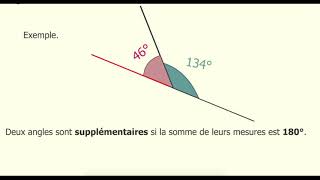 Angles complémentaires et supplémentaires [upl. by Marashio]