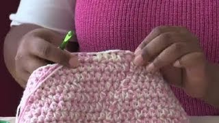 How to Crochet a Beanie With Two Colors  How to Crochet Headwear [upl. by Ahsaenat]