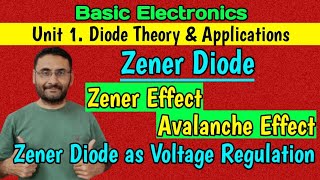 Zener Diode Zener Diode as Voltage Regulator Avalanch effect amp Zener effect [upl. by Adhern950]