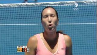 2008 Australian Open 1st Round  Jankovic vs Paszek  Last Set 27 [upl. by Akahs]