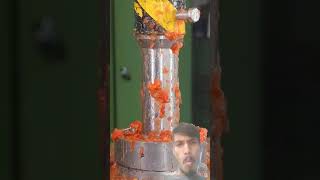 Tomatoes vs 150 ton hydraulic press 🫣 hydraulicpress crushing satisfying viral shorts funny [upl. by Denbrook]