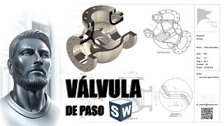 Modelado de válvula de paso en solidworks [upl. by Sarge118]