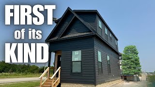 A 2 STORY modular home single wide thats NOW AVAILABLE on the market Prefab House Tour [upl. by Tyre159]