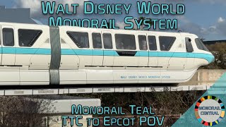 Disney World Epcot Monorail 4K POV  TTC to Epcot  February 2024  Monorail Teal [upl. by Sher199]