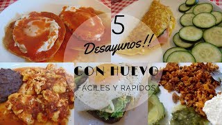 5 Desayunos o Almuerzos con Huevo  Desayunos Faciles y Rapidos  Erika Blop [upl. by Thanh695]