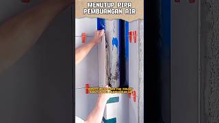 Menutup pipa PVC menggunakan keramik construction konstruksi trending [upl. by Abba]