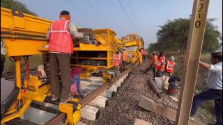 American Track Relaying Train ATRT Machine in operation [upl. by Aneet]