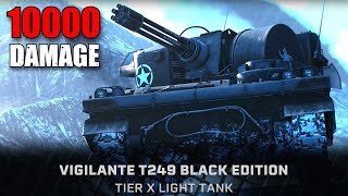 Vigilante T249 Black Edition 10000 Damage World of Tanks Console [upl. by Llehcear]