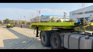 70m Extendable Windmill Blade Trailer Wind Blade Trailer by HIPOTRUK [upl. by Emlynne]