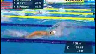 Manaudou Sets 200meter Freestyle World Record [upl. by Avik]