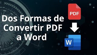 Como convertir de PDF A WORD de Manera sencilla y correcta [upl. by Hillegass437]