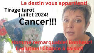 Tirage tarot Juillet 2024 pour le Cancer [upl. by Onder]