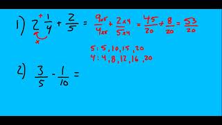 Secondaire 1  Chapitre 2  Addition et soustraction de fractions [upl. by Tabatha297]