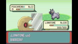 POKEMON EMERALD  LUNATONE  BARRERA  BARRIER [upl. by Dorina]