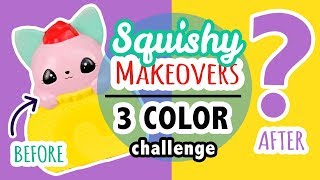 Squishy Makeover 3 Color Challenge [upl. by Drazze]