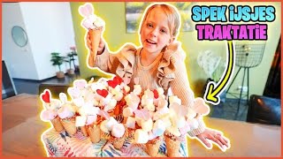 SPEK IJSJES TRAKTATiE VOOR LUCillA HAAR VERJAARDAG MAKEN 🍦 Bellinga Vlog 3074 [upl. by Ynneg]