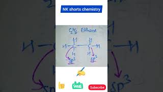 ethane C2H6 में hybridization निकलना सीखें🔥😂❤️ shorts [upl. by Aicemaj687]