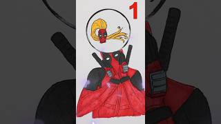 Who is inside Deadpools Head🤔art deadpool shorts [upl. by Lytsirhc836]