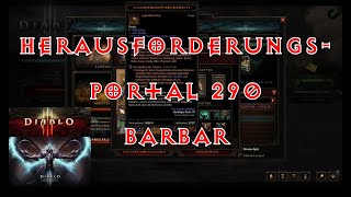 Diablo 3 274 Season 27 EU Herausforderungsportal 290 LoD Barbar [upl. by Siver576]