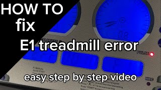 How to fix E1 error on a treadmill Also known as Error 01 or LS1 low speed error [upl. by Nahamas681]