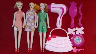 4 Minutes Satisfying With Unboxing cutest barbie doll set family makeup toys collection in india [upl. by Domineca990]