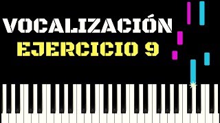 EJERCICIO DE VOCALIZACIÓN 9  Tutorial de Piano [upl. by Assilen26]