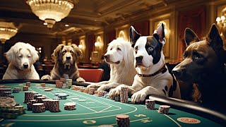 AI Commercial  Dogs Playing Poker Casino Ad [upl. by Nanni445]