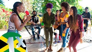 Sevana Jaz Elise Lila Ikè and Naomi Cowan  Rock amp Groove Riddim Freestyle  1Xtra Jamaica 2020 [upl. by Zennie]