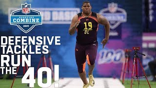 Defensive Tackles Run the 40Yard Dash  2019 NFL Scouting Combine Highlights [upl. by Bozuwa]