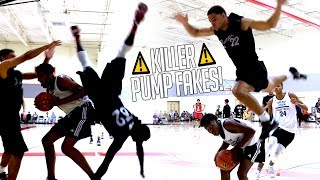 The Most DANGEROUS Play In Basketball Pump Fake Almost Ends 2 Players Careers [upl. by Naitirb]