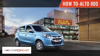 How to Open the Fuel Lid in Alto 800  CarDekhocom [upl. by Karolina]