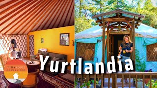 Shes lived in a Yurt Homestead paradise for 5 yrs  Yurt TOUR x4 [upl. by Lletram]