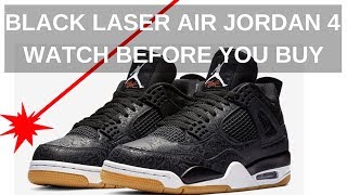 AIR JORDAN 4 LASER SE BLACK GUM FULL REVIEW AND UNBOXING WATCH BEFORE YOU PURCHASE [upl. by Schilit]