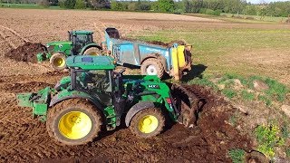 Suivez Pascal avec son nouveau John Deere 6145R au fumier [upl. by Netsyrc]