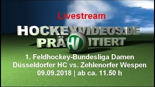 1 FeldhockeyBundesliga Damen DHC vs ZehldWespen 09092018 Livestream [upl. by Anielram757]